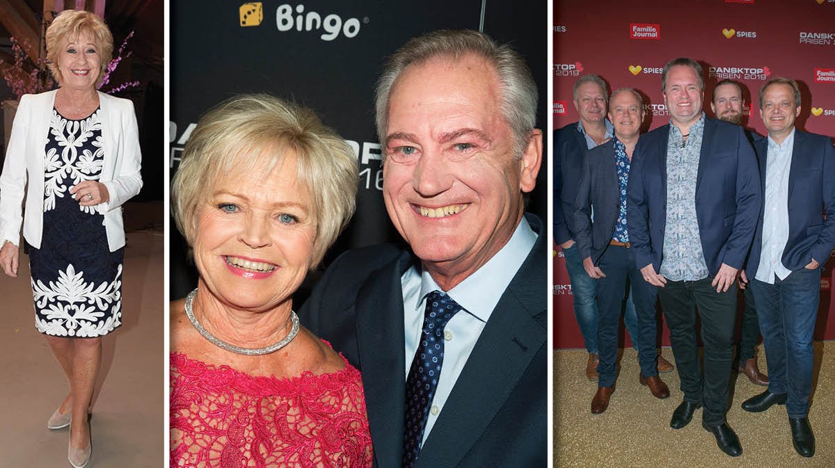 Fotomontage. Birthe Kjær, Hilda Heick, Keld Heick og Kandis.