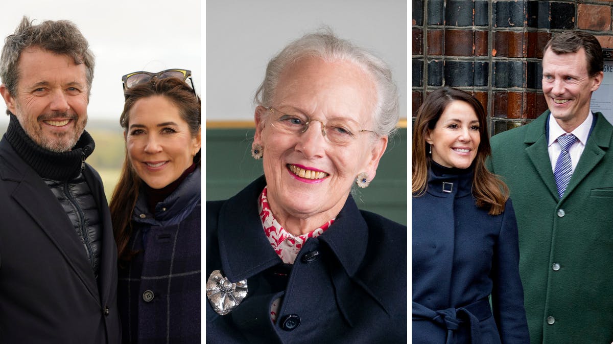 Kronprinsparret, dronningen og prinseparret. 