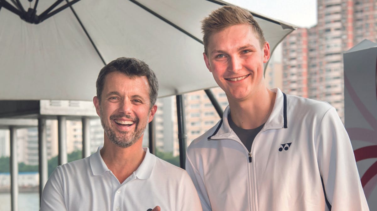 Kronprins Frederik og Viktor Axelsen 