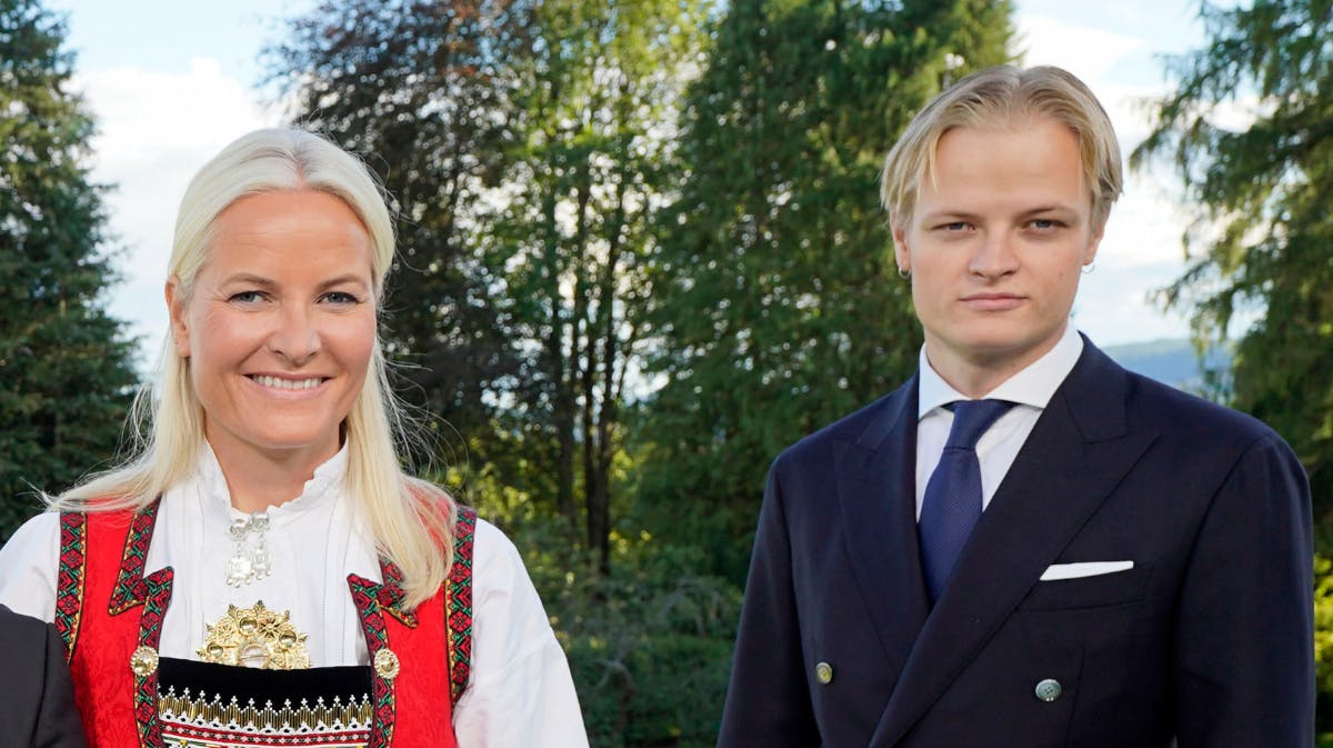 Mette-Marit og sønnen Marius 