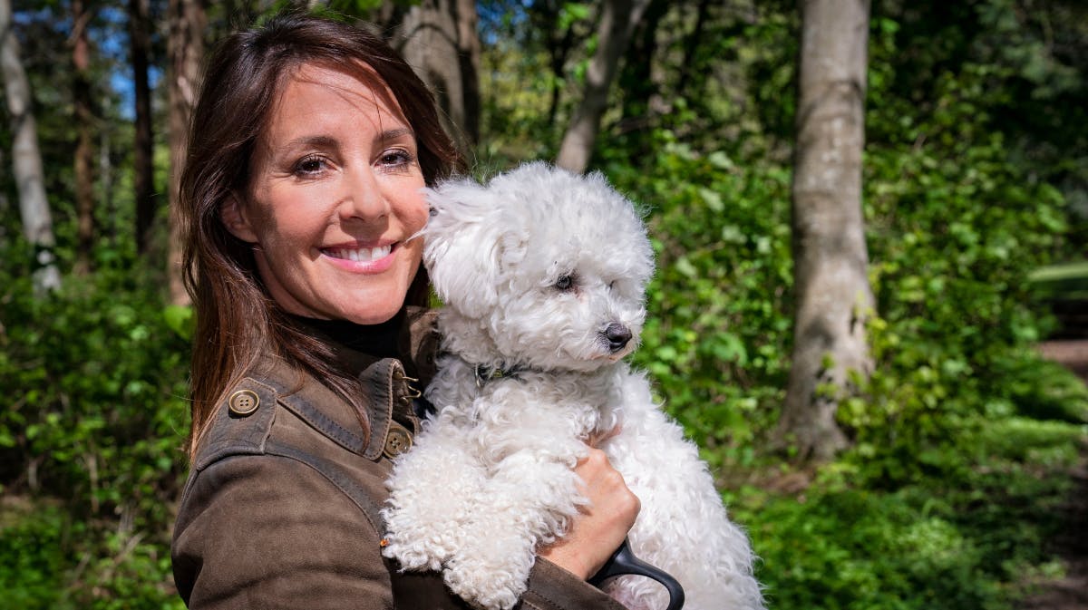 Prinsesse Marie med hunden Cerise 