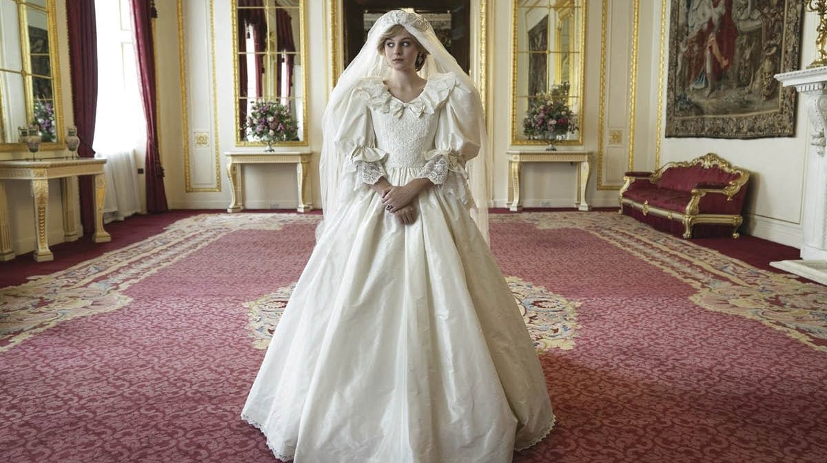 Emma Corrin som prinsesse Diana i "The Crown"