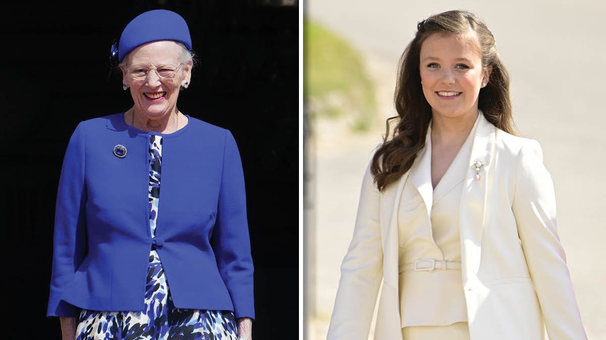 Fotomontage: Dronning Margrethe og prinsesse Isabella. 