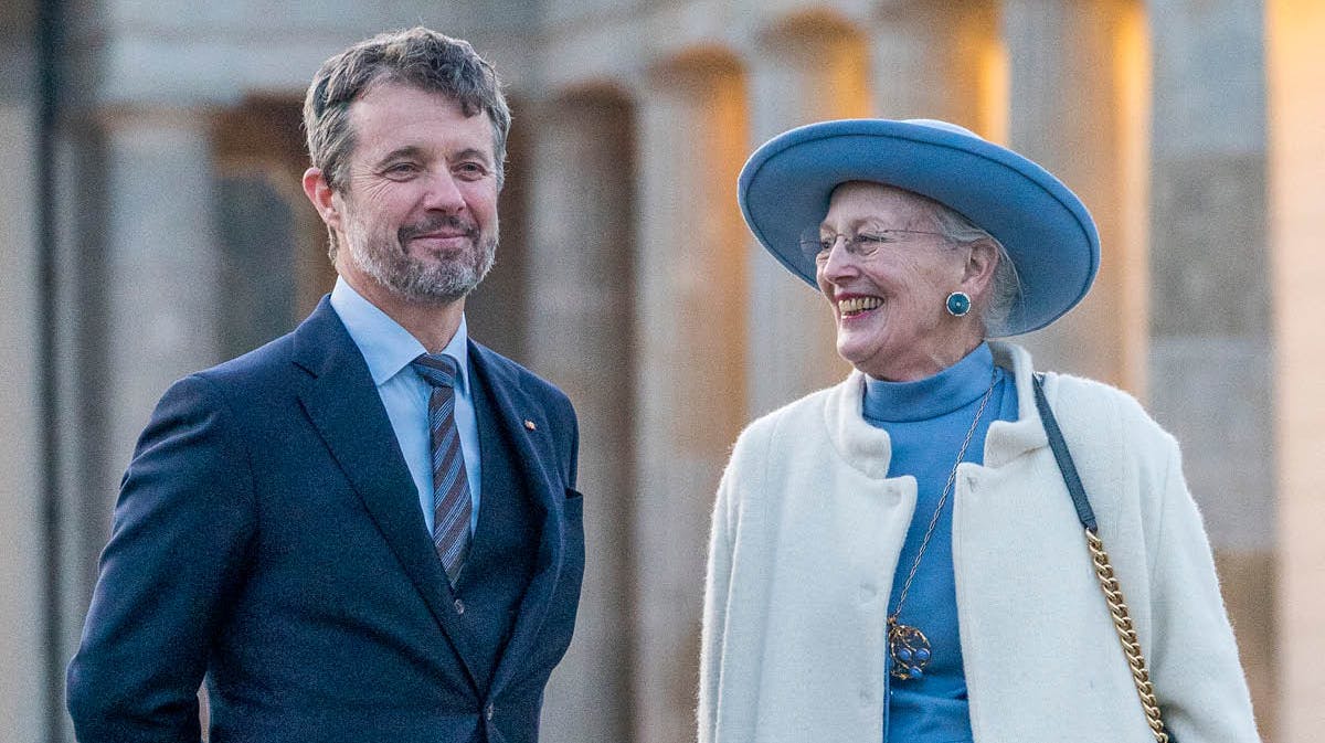 Kronprins Frederik og dronning Margrethe på statsbesøget i Tyskland. 
