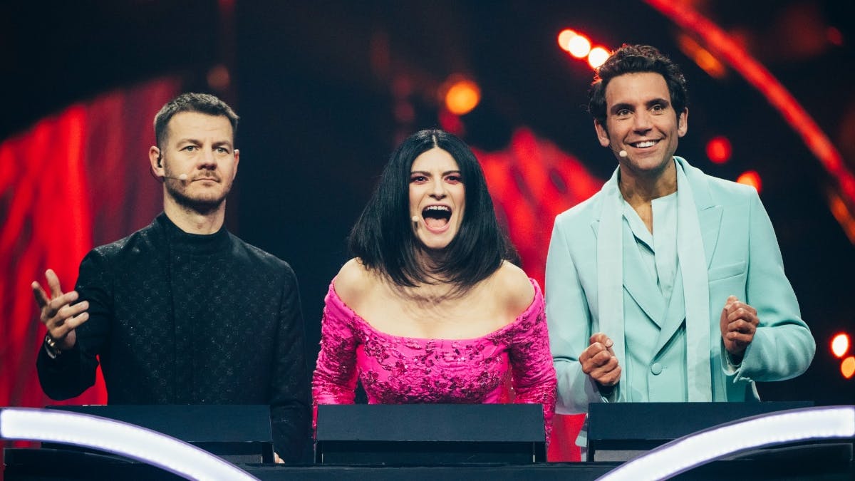 De tre værter i årets Eurovision Song Contest