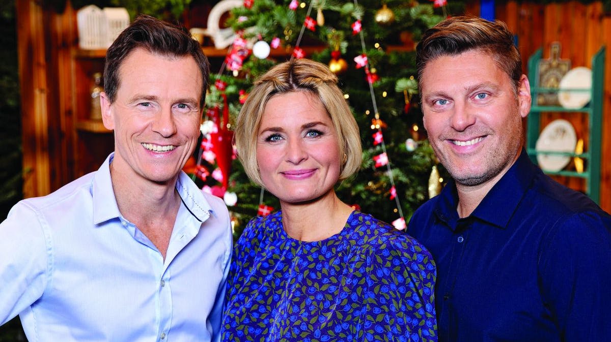 Markus Grigo, Katrine Foged Thomsen og Timm Vladimir styrer igen i år julebagedysten.