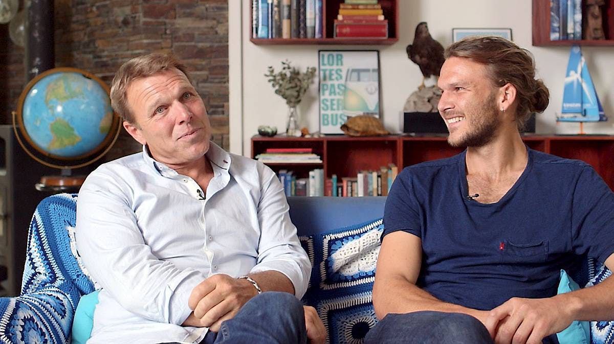 Mikkel Beha Erichsen med sønnen Emil Midé Erichsen