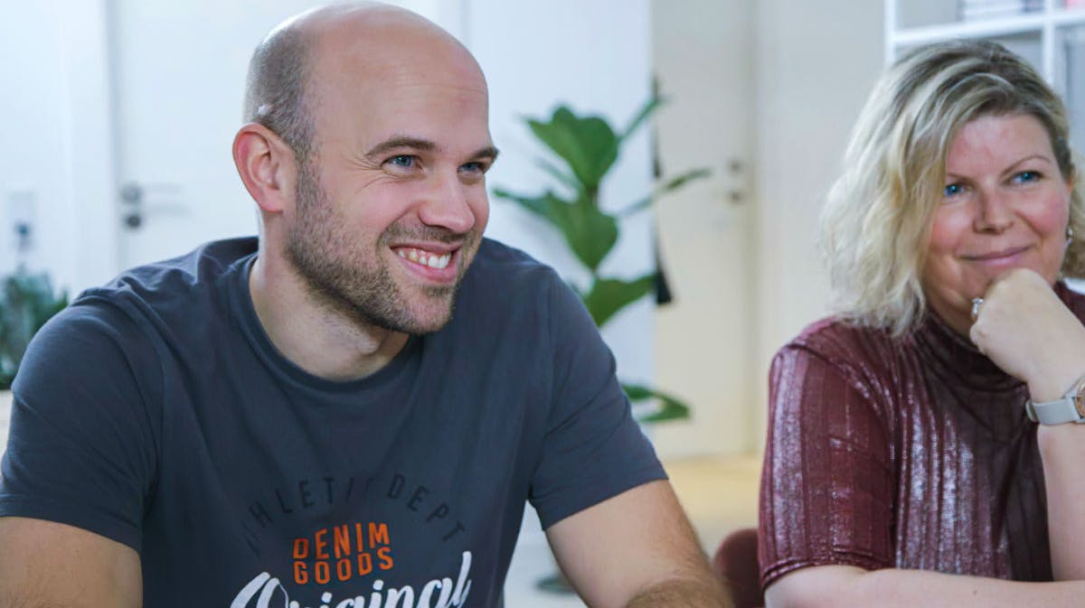 Thomas og Tina fra tv-serien "Fede Forhold".