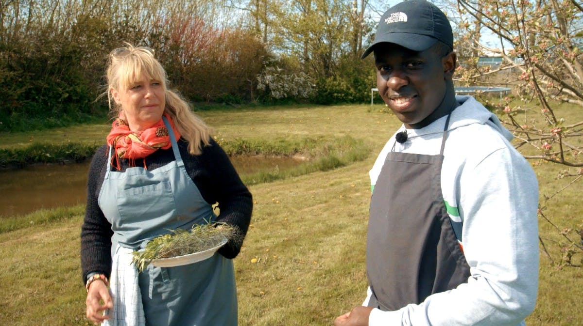 Christine Feldthaus og Melvin Kakooza i "Gæsten og Hesten"