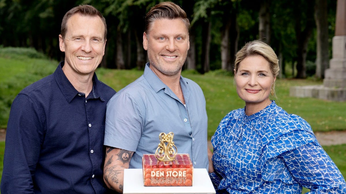 Markus Grigo, Timm Vladimir og Kathrine Foged Thomsen i "Den store bagedyst"