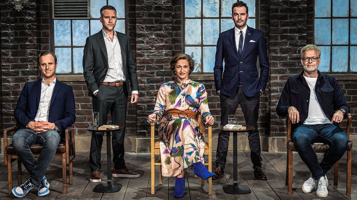 Christian Arnstedt, Jacob Risgaard, Mia Wagner, Jesper Buch og Jan Lehrmann i "Løvens Hule".