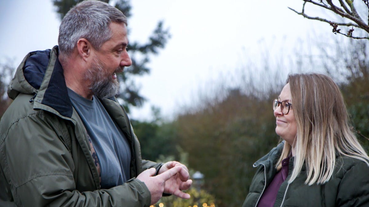 Søren Larsen og Maria Schrøder fra tv-serien "Fede Forhold"
