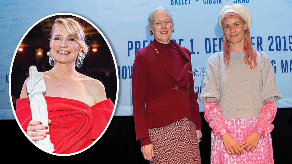 Dronning Margrethe og Nanna Øland Fabricius. Indsat: Trine Dyrholm