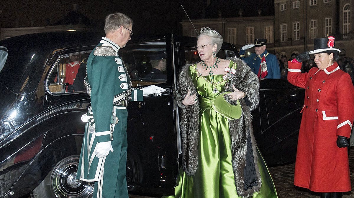 Dronning Margrethe til nytårskur 1. januar 2014