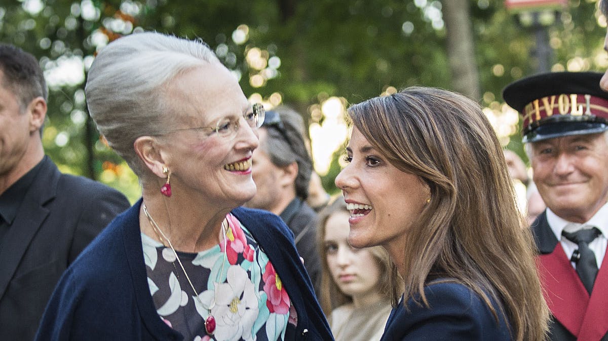 Dronning Margrethe med svigerdatter prinsesse Marie