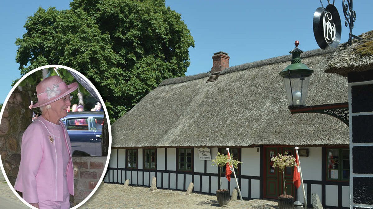 Dronning Margrethe og Hvidsten Kro.