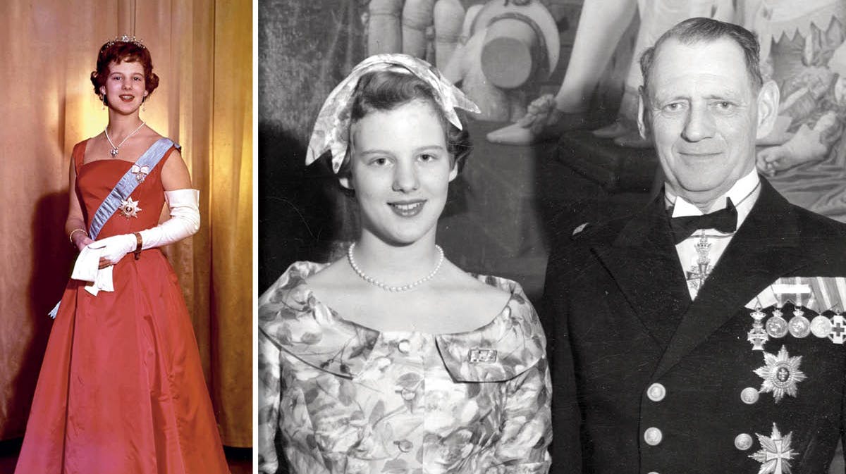 Prinsesse Margrethe og kong Frederik 9. 