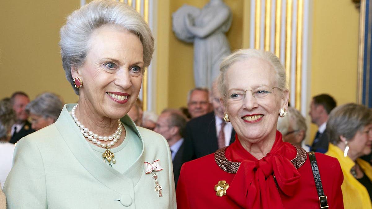 Prinsesse Benedikte og dronning Margrethe.