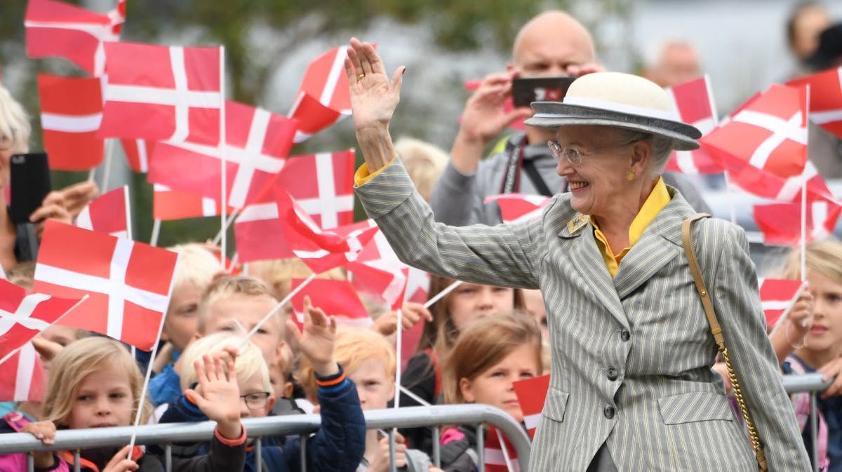 Dronning Margrethe på besøg i Silkeborg i forbindelse med årets sommertogt 2018.