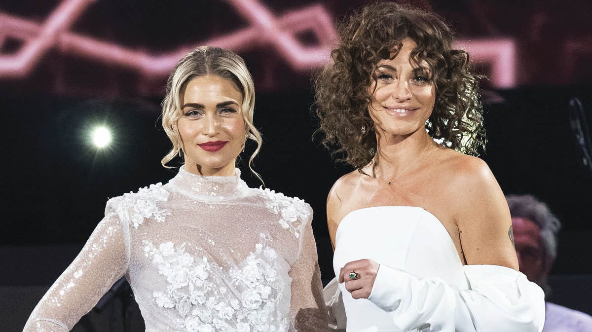 Christiane Schaumburg-Müller og Sarah Grünewald i semifinalen i "Vild med dans" 2021.