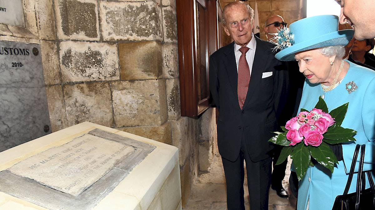 Dronning Elizabeth og prins Philip på Malta.