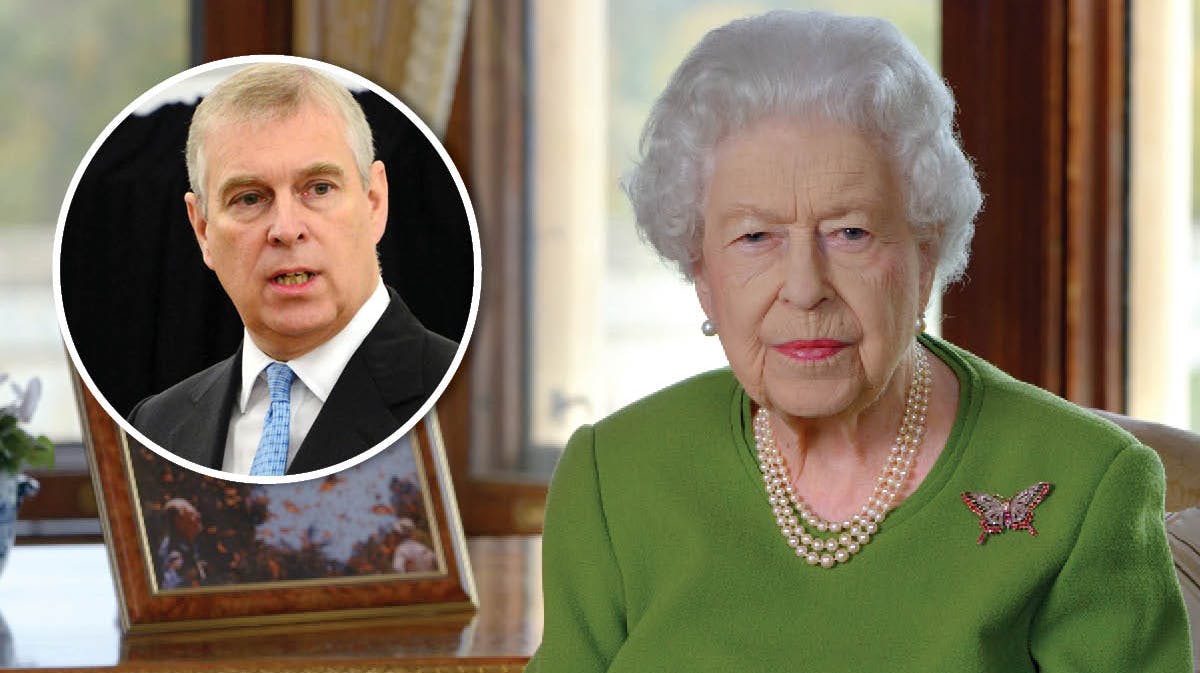 Dronning Elizabeth. Indsat: Prins Andrew.