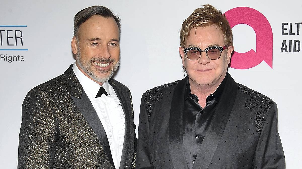 David Furnish og Elton John.