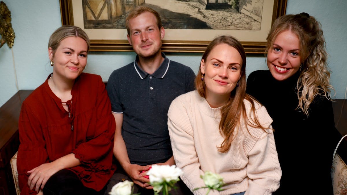 Melissa, Emil, Bente og Augusta. 