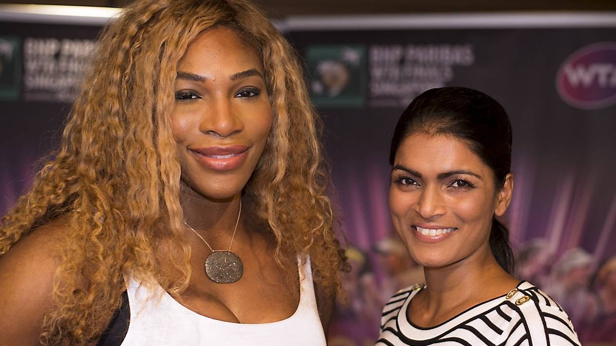 Serena Williams og Ulla Essendrop.