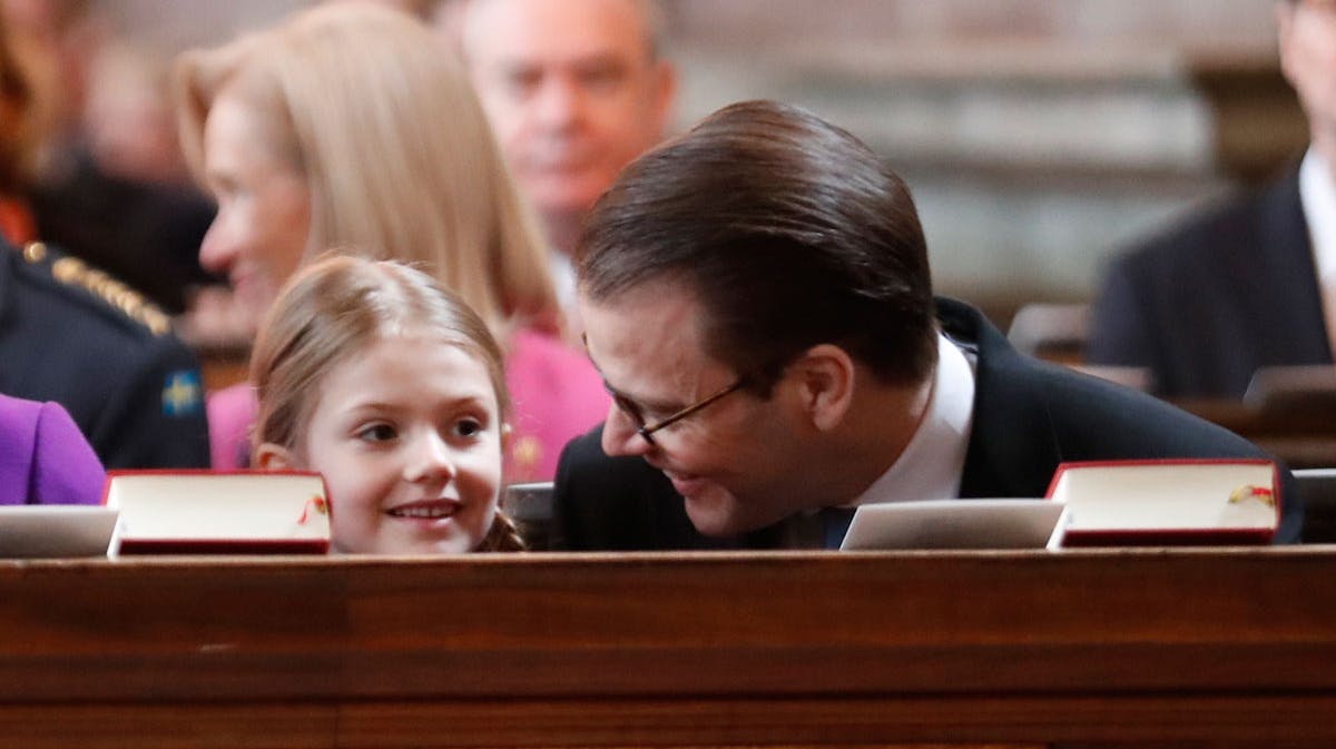 Prinsesse Estelle og prins Daniel til Te Deum for prinsesse Adrienne.