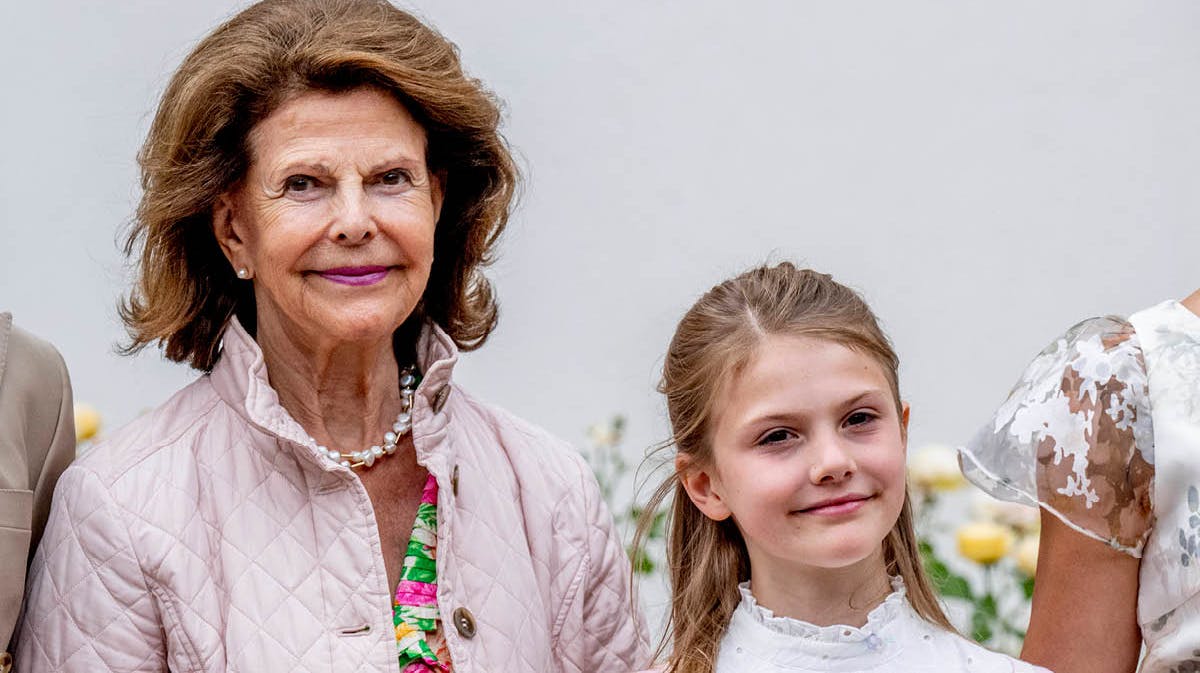 Dronning Silvia og prinsesse Estelle. 