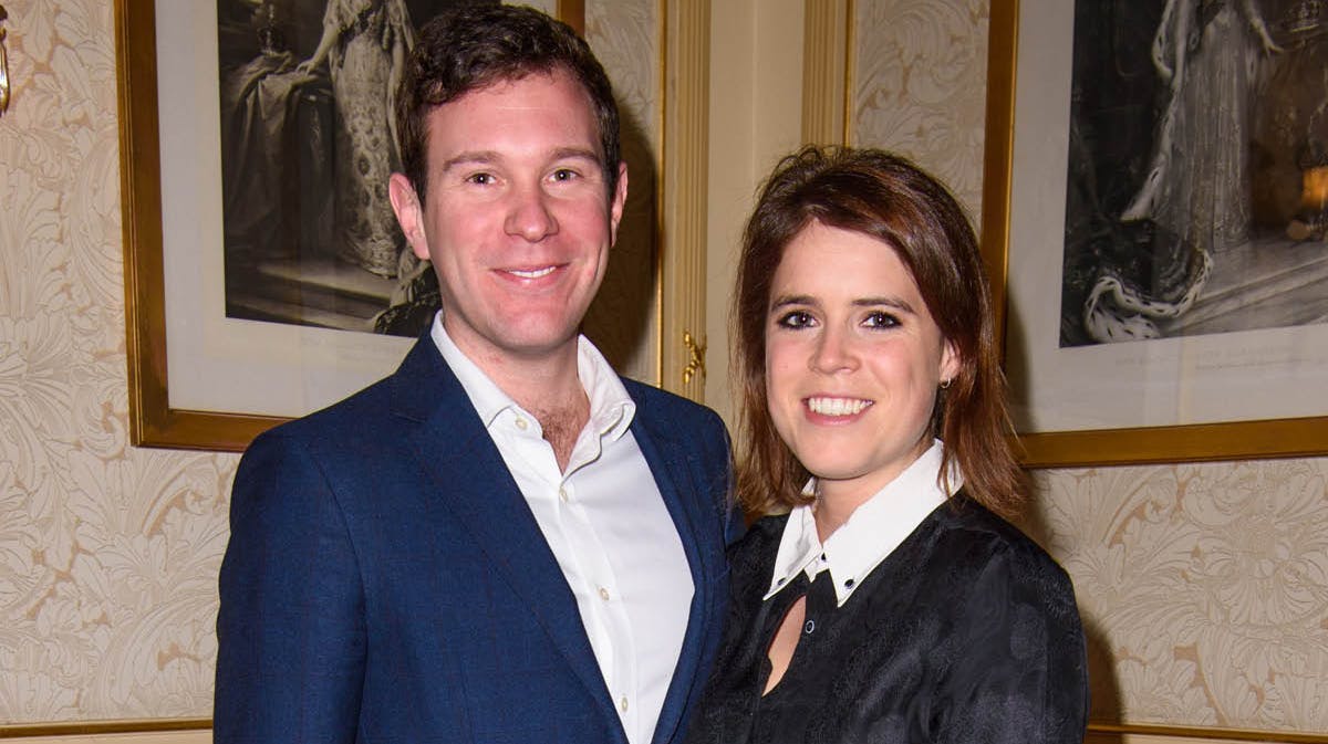 Jack Brooksbank og prinsesse Eugenie. 