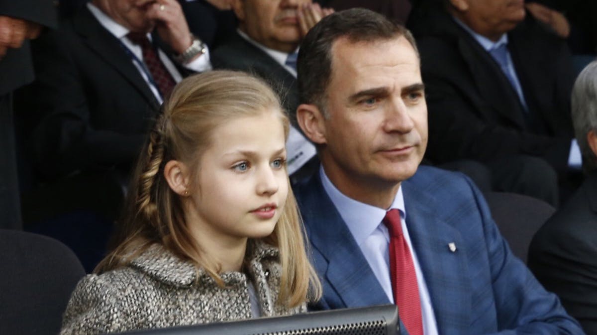 Kong Felipe og prinsesse Leonor.