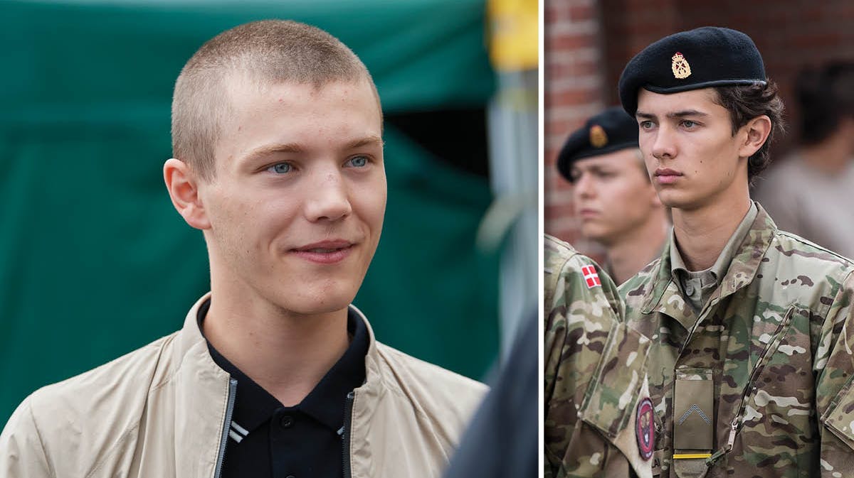 Fotomontage: Prins Felix og prins Nikolai. 