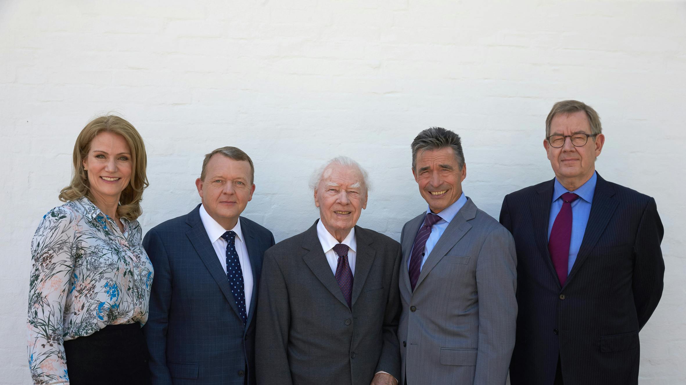 Helle Thorning-Schmidt, Lars Løkke Rasmussen, Poul Schlüter, Anders Fogh Rasmussen, Poul Nyrup Rasmussen.