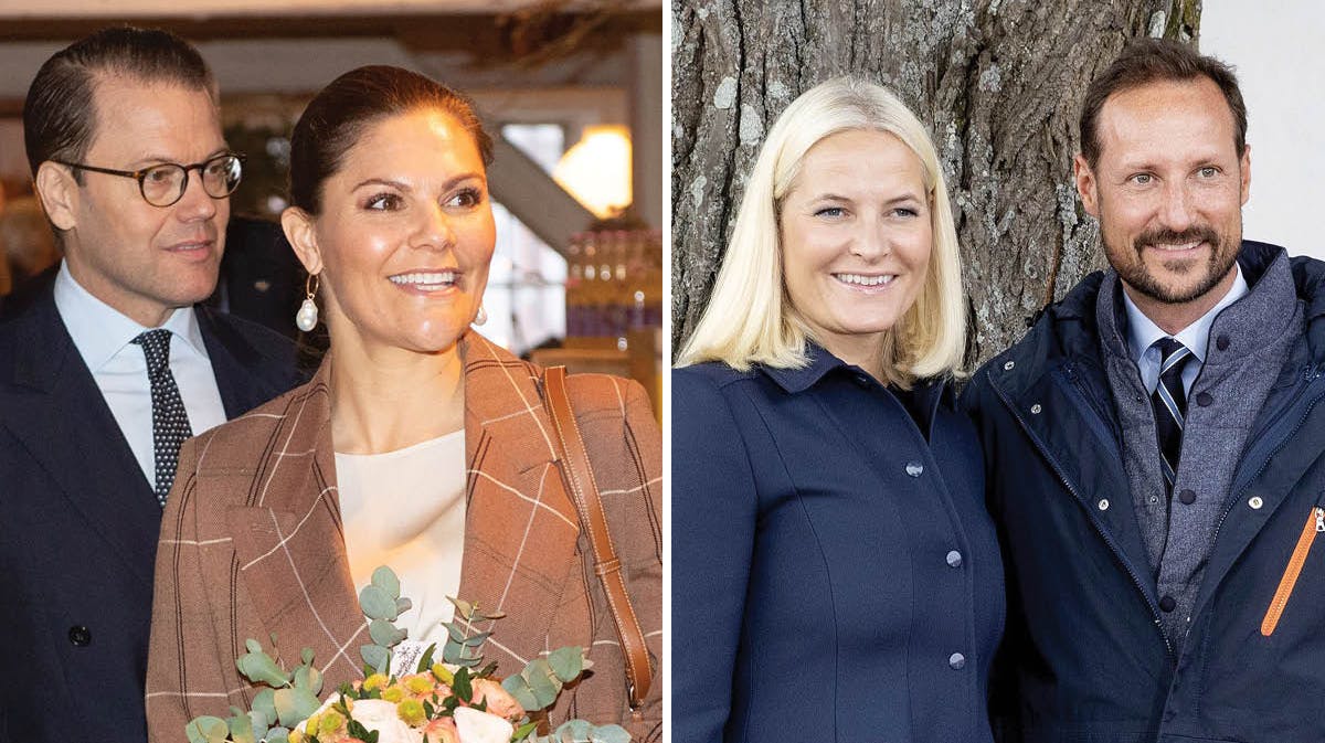 Prins Daniel, kronprinsesse Victoria, kronprinsesse Mette-Marit og kronprins Haakon.