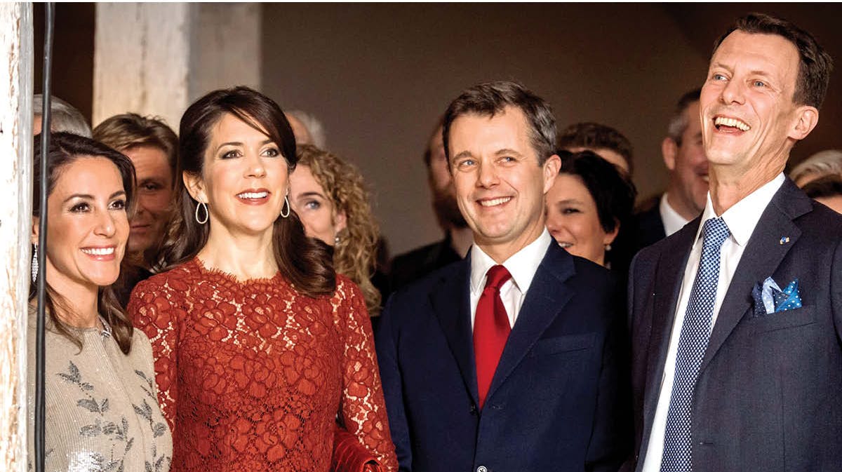 Prinsesse Marie, kronprinsesse Mary, kronprins Frederik og prins Joachim.