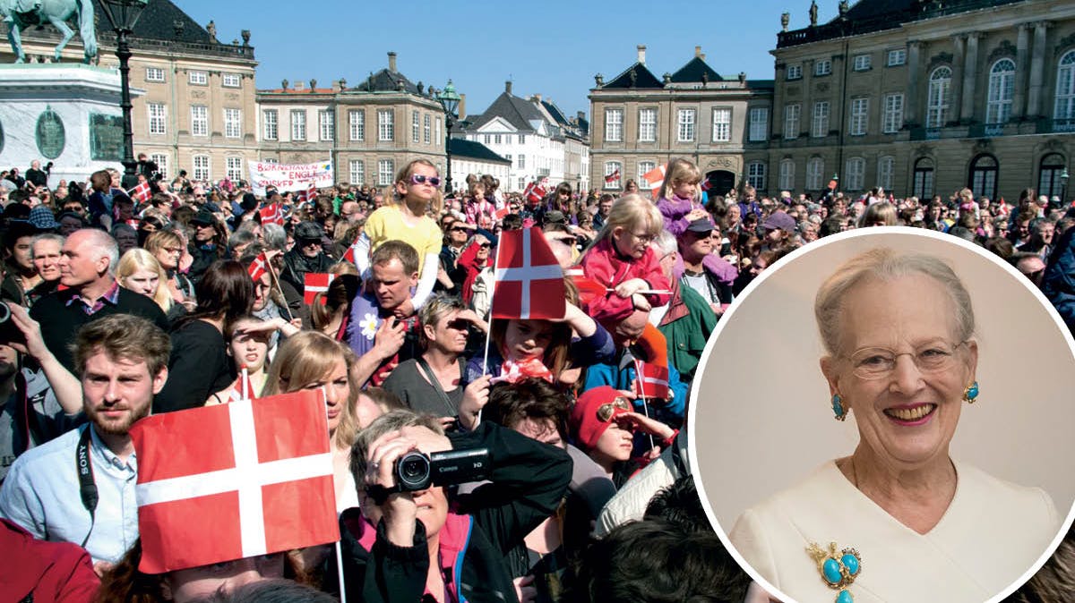 Amalienborg Slotsplads. Indsat: Dronning Margrethe.