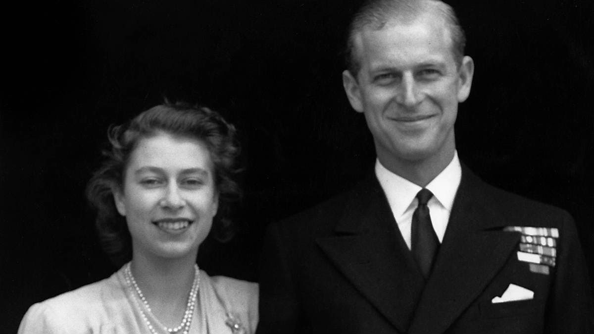 Prinsesse Elizabeth og Philip Mountbatten i 1947.