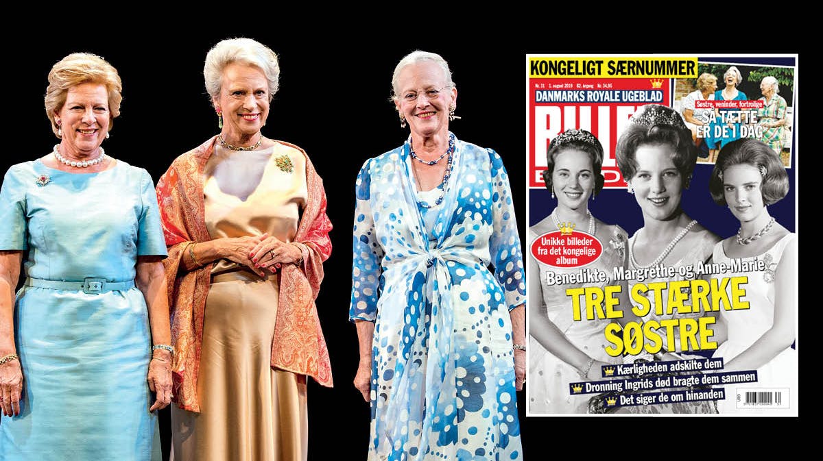 Dronning Anne-Marie, prinsesse Benedikte og dronning Margrethe.