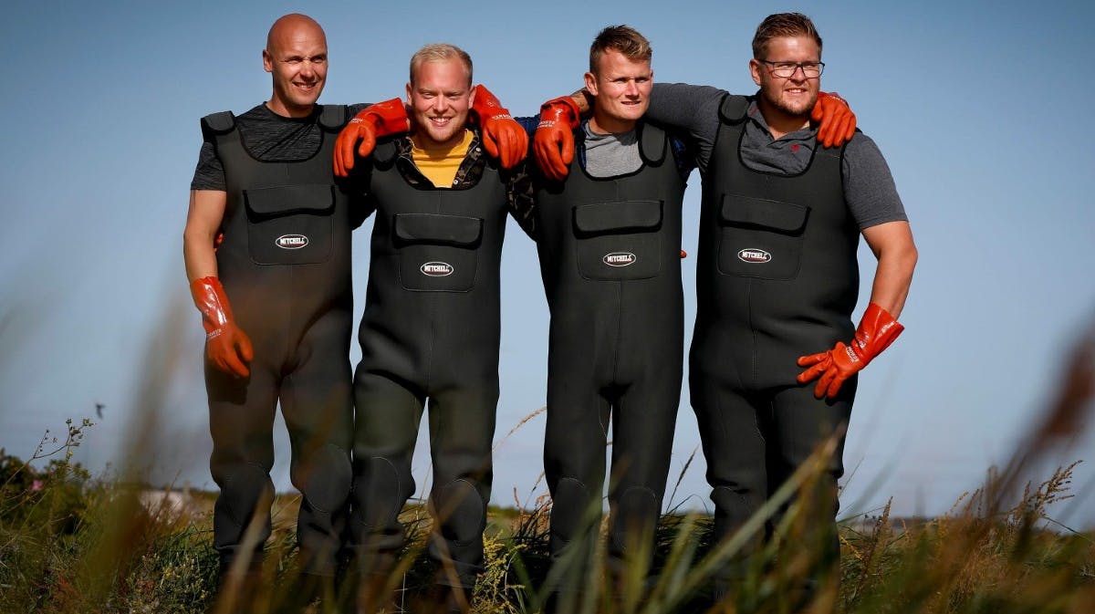 Peder, Christian, Jonas og Mathias i "Kærlighed hvor kragerne vender"