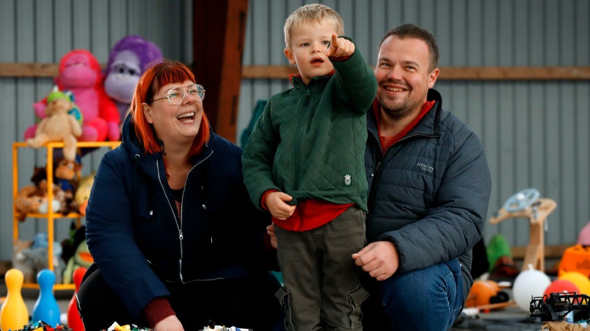 Maria, Michael og sønnen Mingus 
