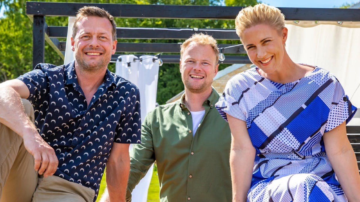Ask Abildgaard, Christian Degn og Mette Helena Rasmussen i "Nybyggerne".