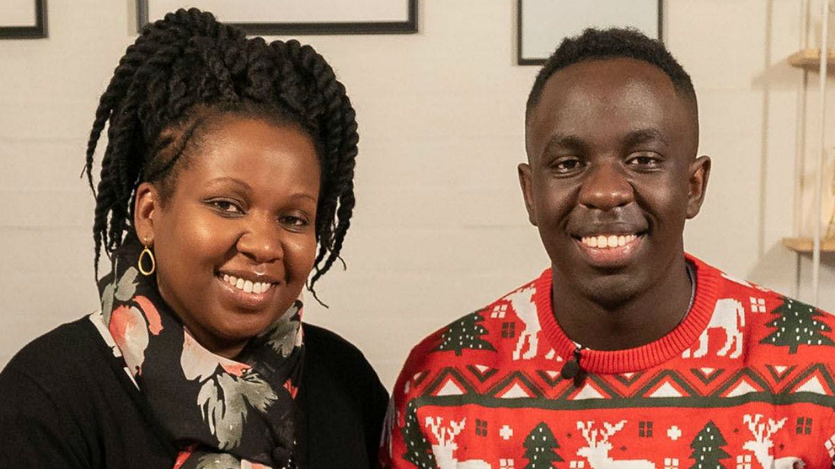 Melvin Kakooza og hans mor Carolyne