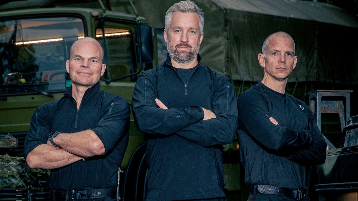 Max Grundsøe, Morten Kvist Carl og Rune Krogh Danielsen i "Korpset"