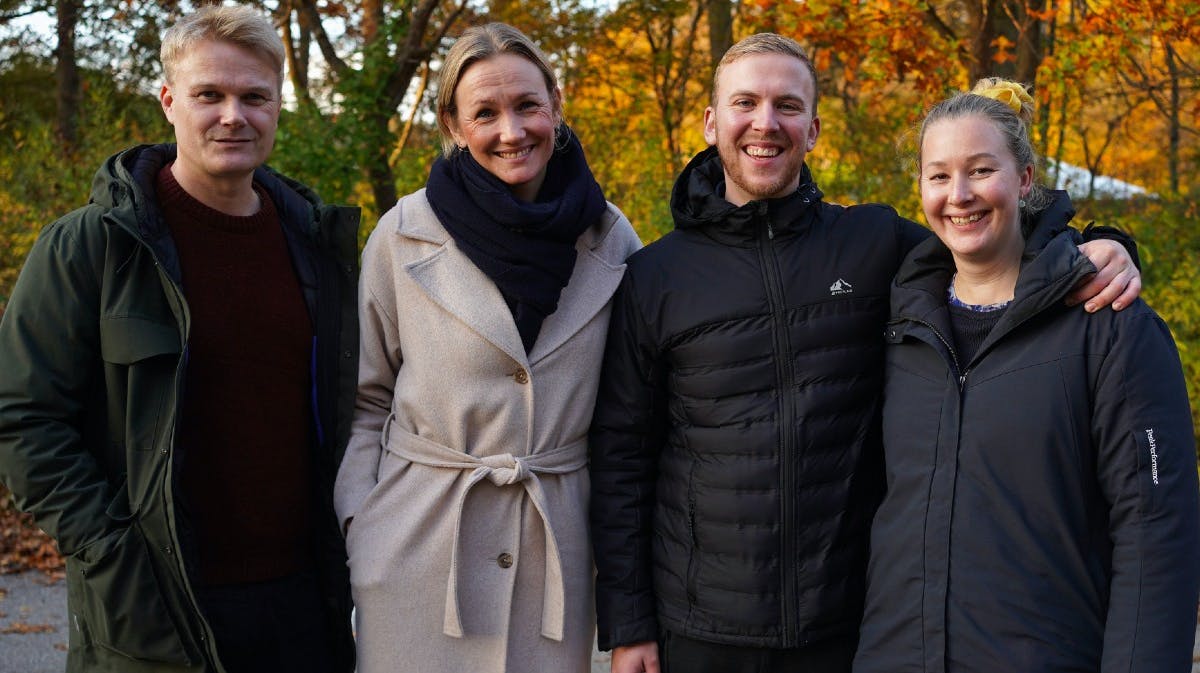 Christian, Sara, Daniel og Ditte. 