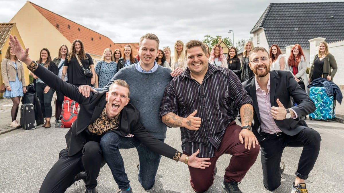 Kasper, Morten, Jimmi og Nicolai i "Kærlighed hvor kragerne vender"