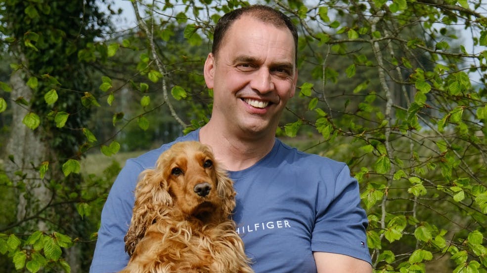 Allan og hunden Agnes 