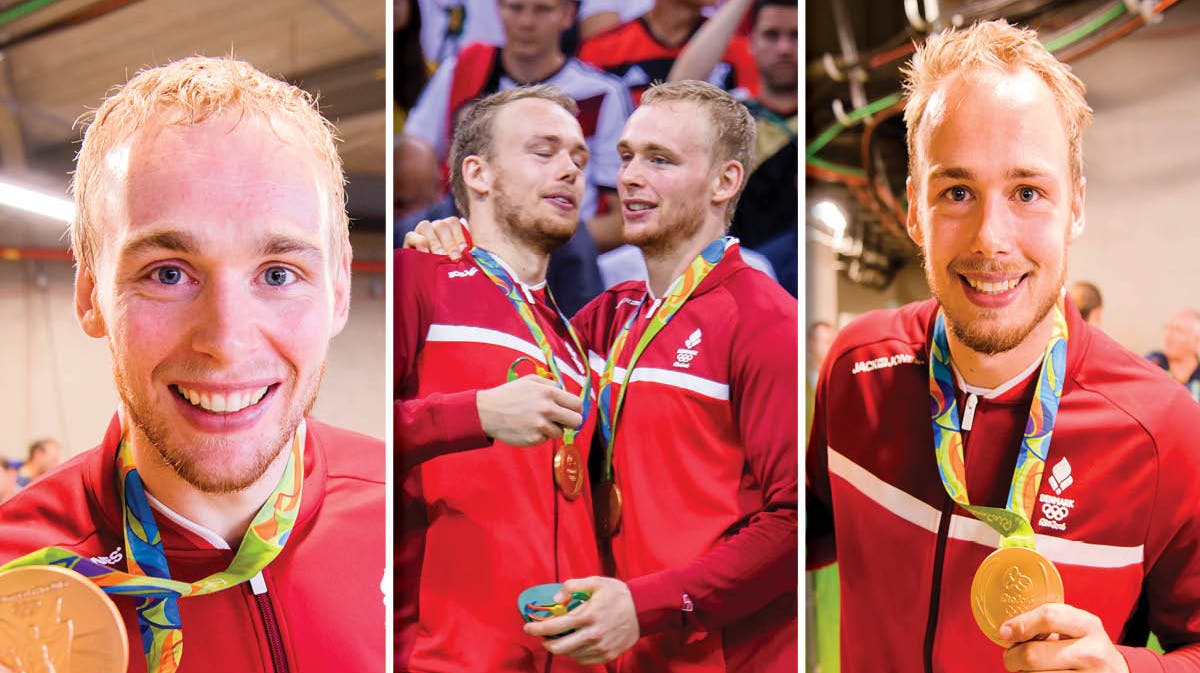 René Toft og Henrik Toft efter at have vundet guldmeldaljer ved OL 2016. 