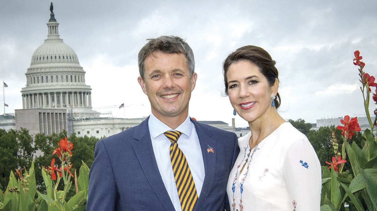 Kronprins Frederik og kronprinsesse Mary i Washington i 2016.